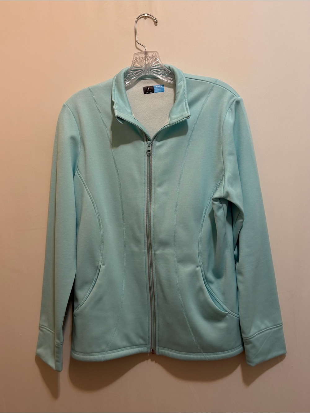 PGA Tour Light Aqua Full-Zip Bomber Jacket